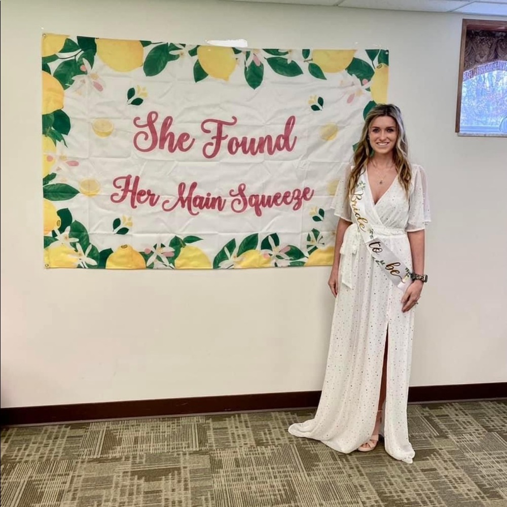 Wore once for a few hours for my bridal shower!